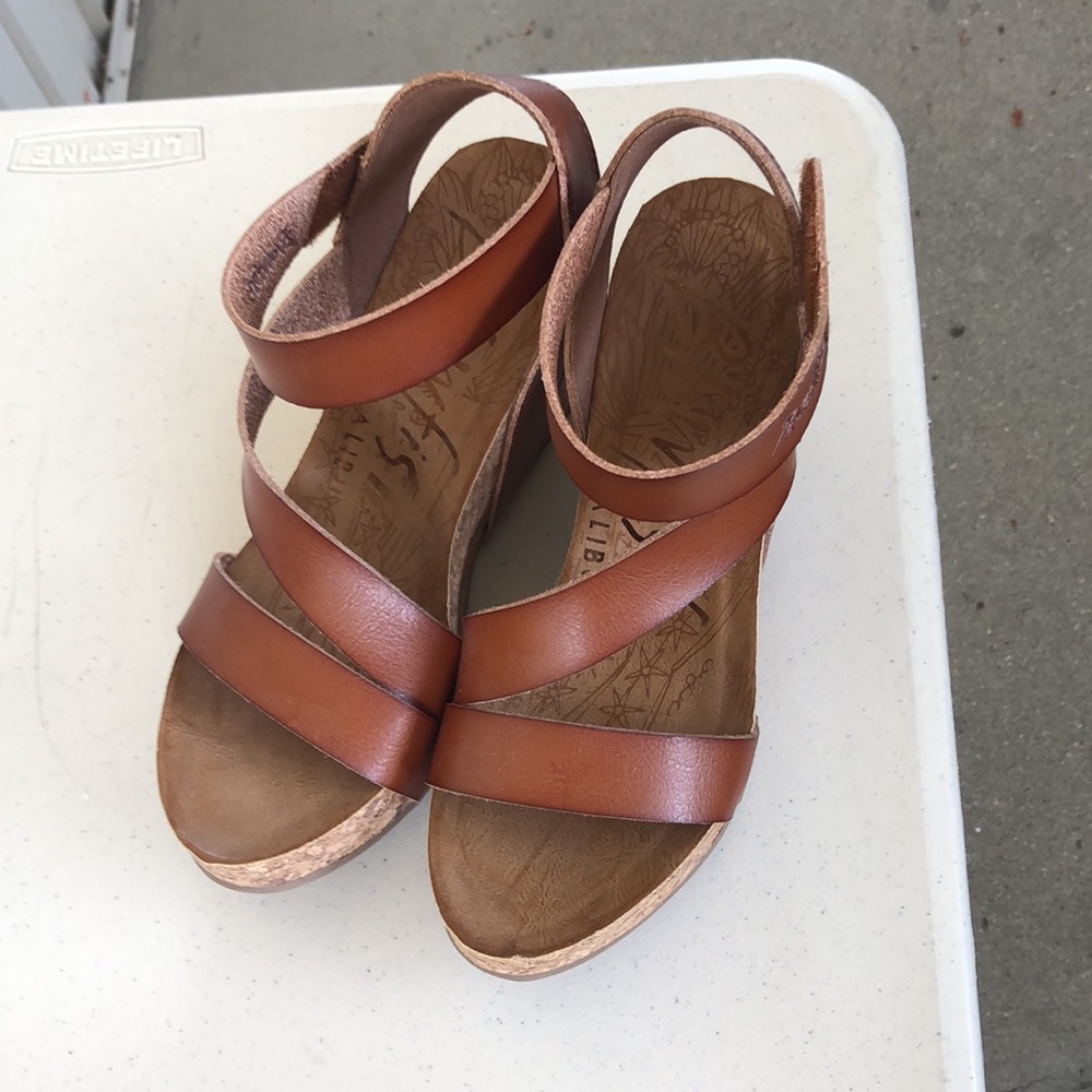 Women's Brown Leather Sandals by Blowfish Malibu - Picture 12 of 17